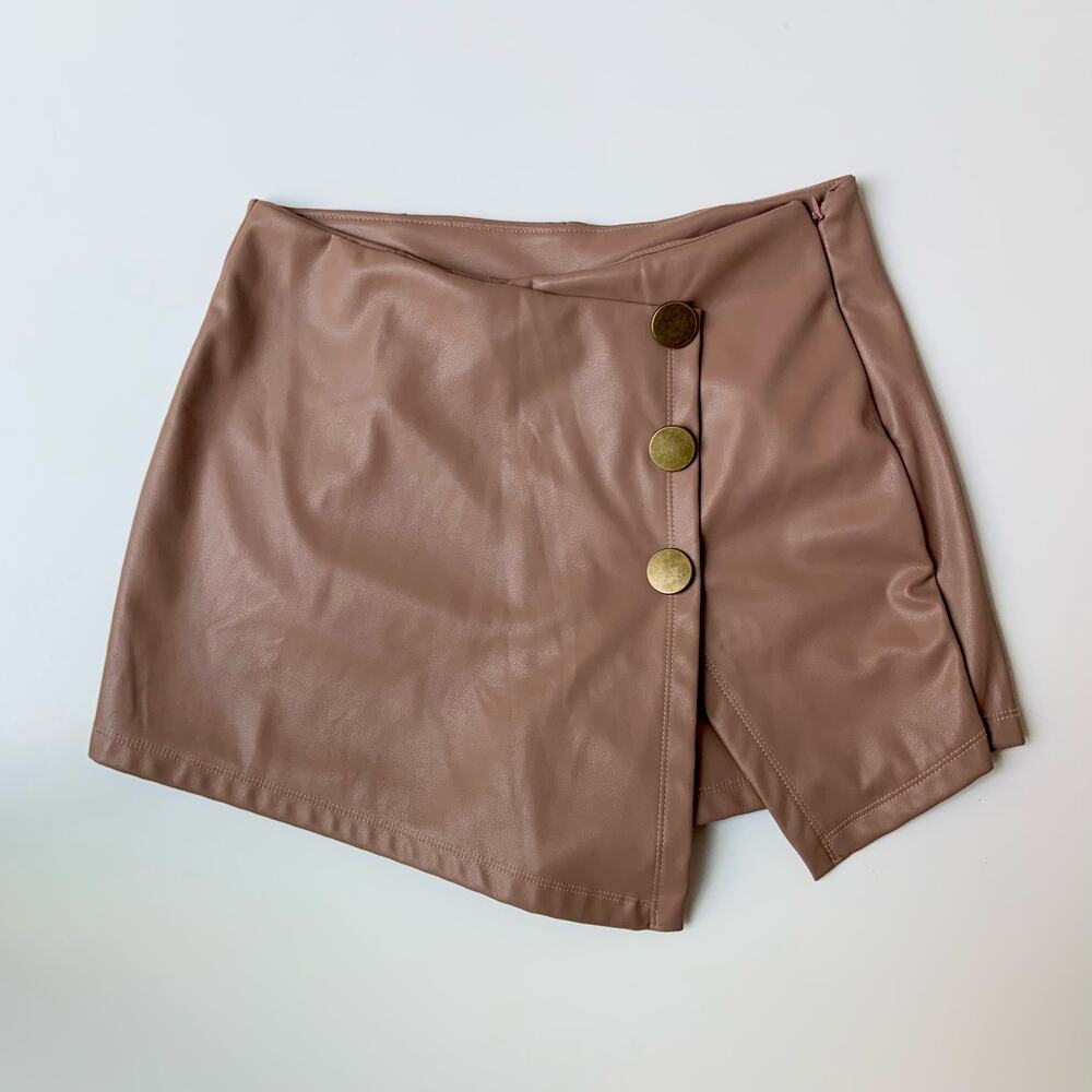 Haute Monde Nude Pink High Waisted Mini Skirt / Skort Women's sz Medium - Picture 4 of 9